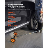 16" Pressure Washer Undercarriage Cleaner, 2 Wheels & 2 Extended Wands